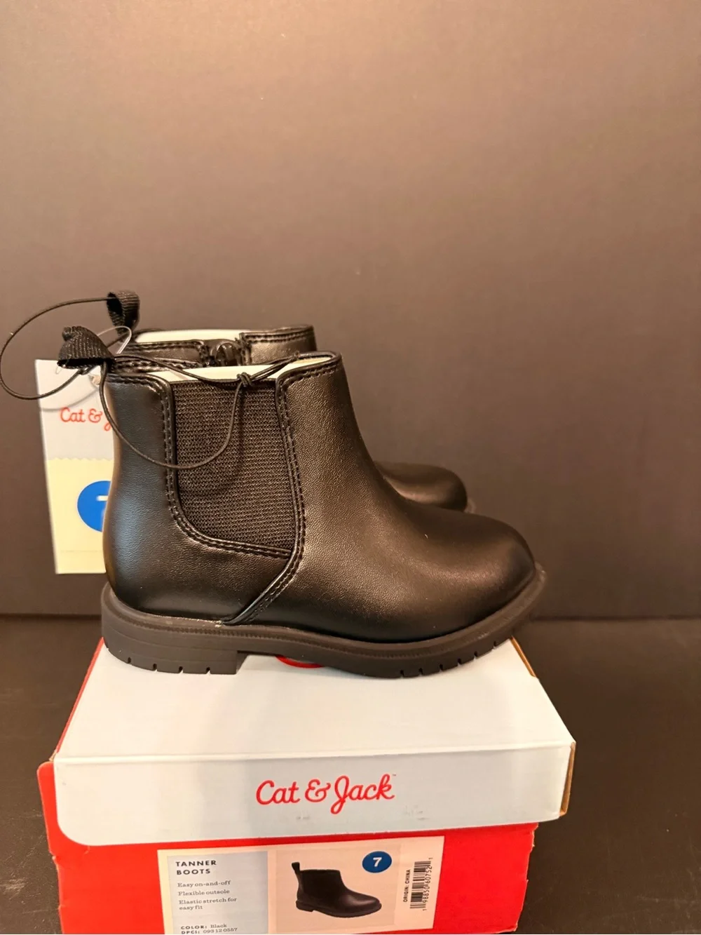 Cat & Jack Black Kids Chelsea Boots